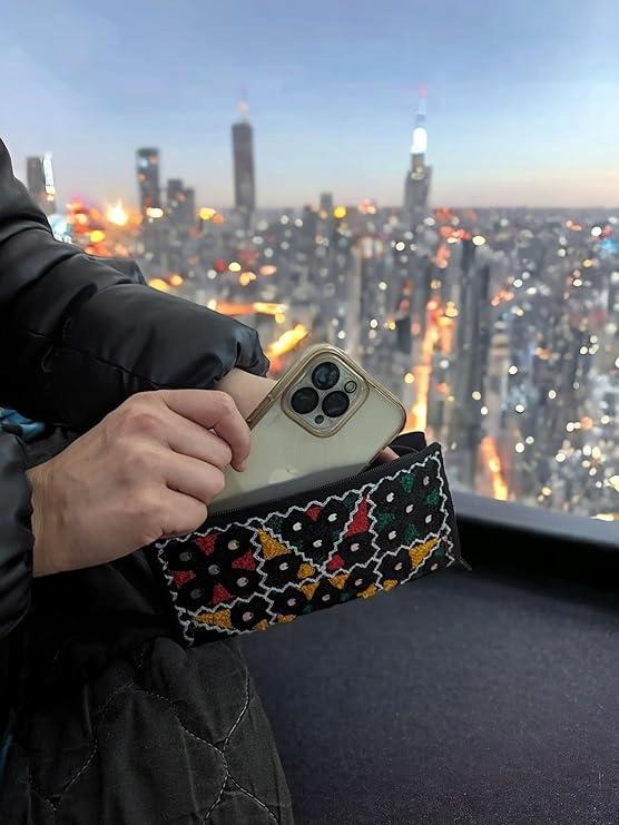 Novahaven clutch wallet green fair trade ethno boho