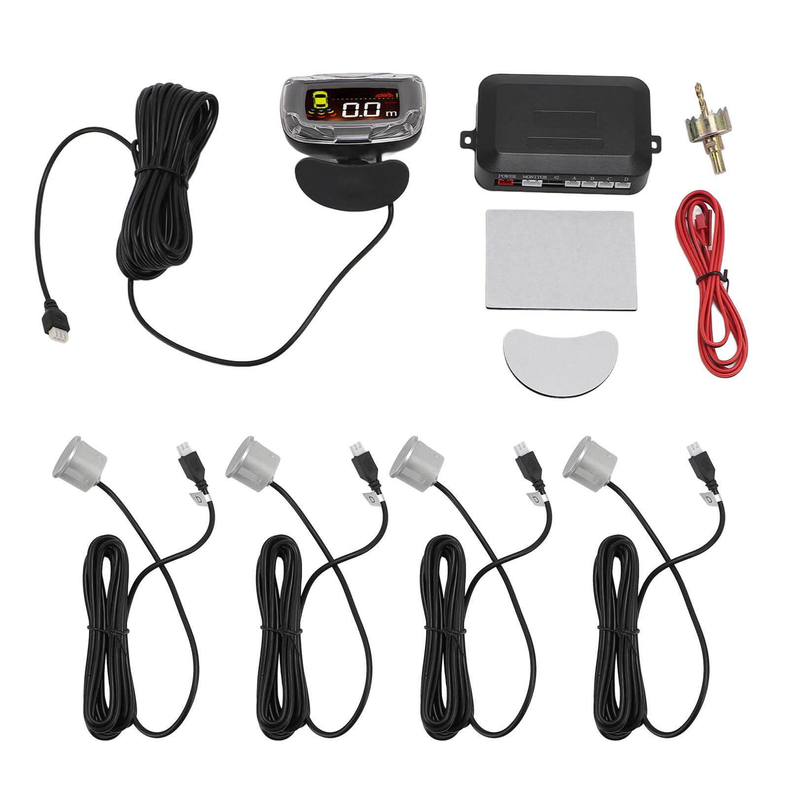 

Автомобильная система заднего хода с радаром с 4 датчиками парковки, ЖК-дисплеем расстояния, системой помощи при парковке Warni Silver