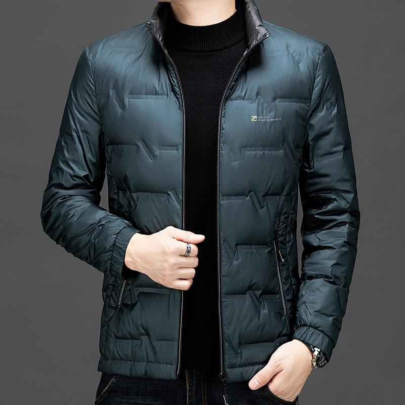 

Теплая куртка Мужская Новая Куртка-пуховик со стойкой воротником Утепленный Наряд для папы среднего возраста 5XL зелёный