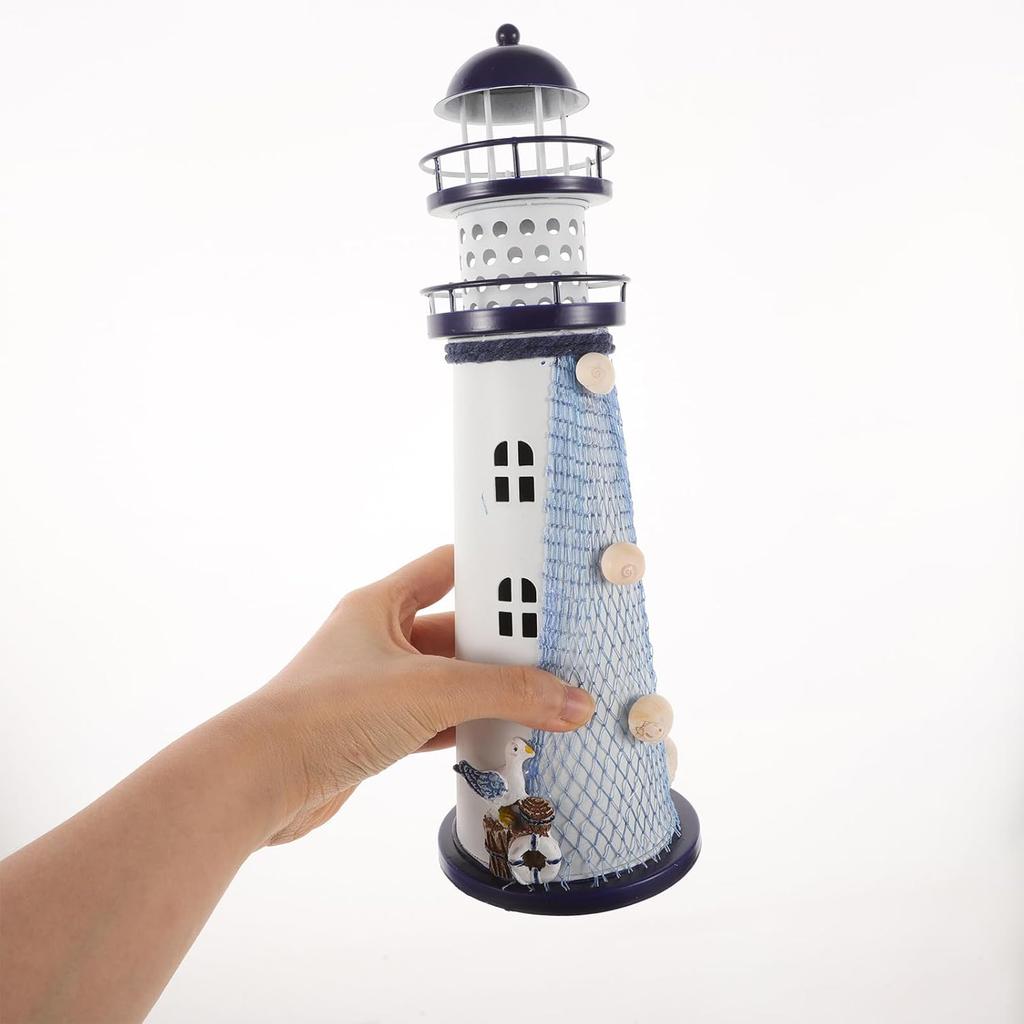 Vintage Decor Style Lantern Furniture Led Parties Holder Holders Home Nautical Shape Candle for Decorative Iron Decorations Mediterranean Desktop