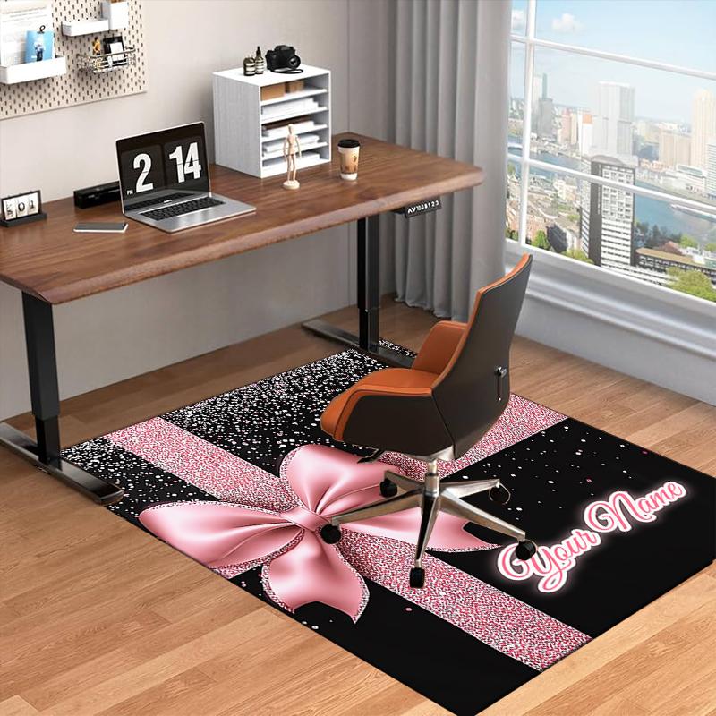 1PC Custom Name Gift Sparkle Theme Floor Mat Ideal for Living Room, Game Rooms, Office, Bedroom,Floor Mat Playful Design
