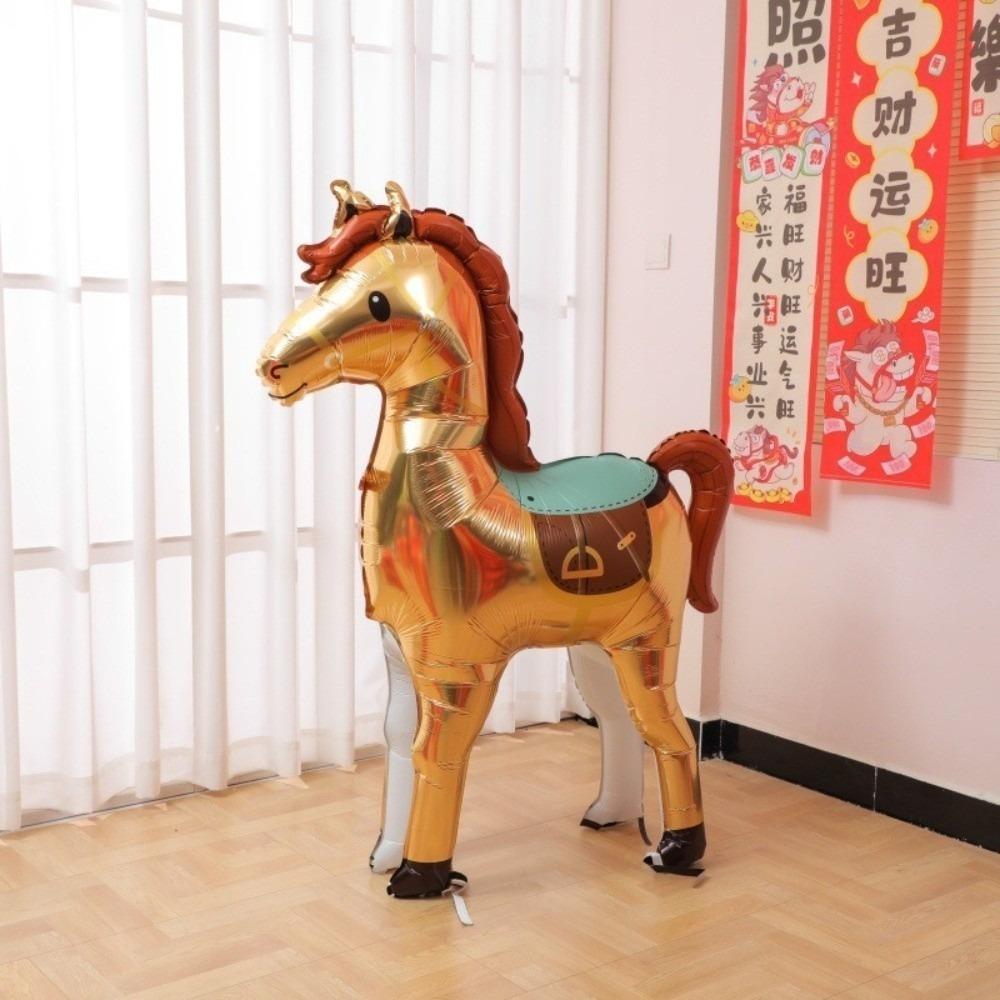 3D Horse Aluminum Film Ballons Large Standing Horse Horse Balloon Party Decorations Animal Theme Party Horse Shaped Foil Balloo