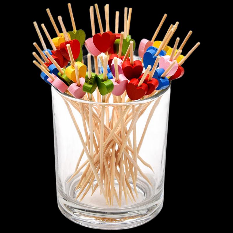 DeRuiEn Bamboo Decorative Fruit Picks (400 Count)