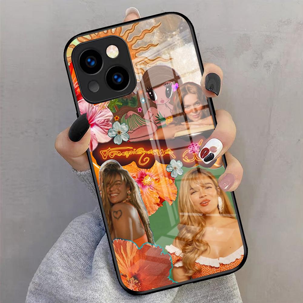 K-karol-G-Tropicoqueta Handyhülle Für IPhone 17 Pro Max 16 15 14 Pro Max 13 11 X Xs Xr 8 7Plus Glasabdeckung