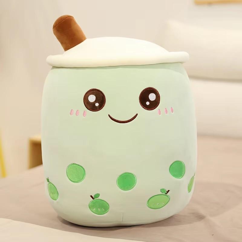 Kawaii Melktheekop Pluche Kussen 23cm Gevuld Eten Fruit Boba Pop Knuffel Ulrazacht Pluche Speelgoed voor Kinderen Verjaardagscadeau
