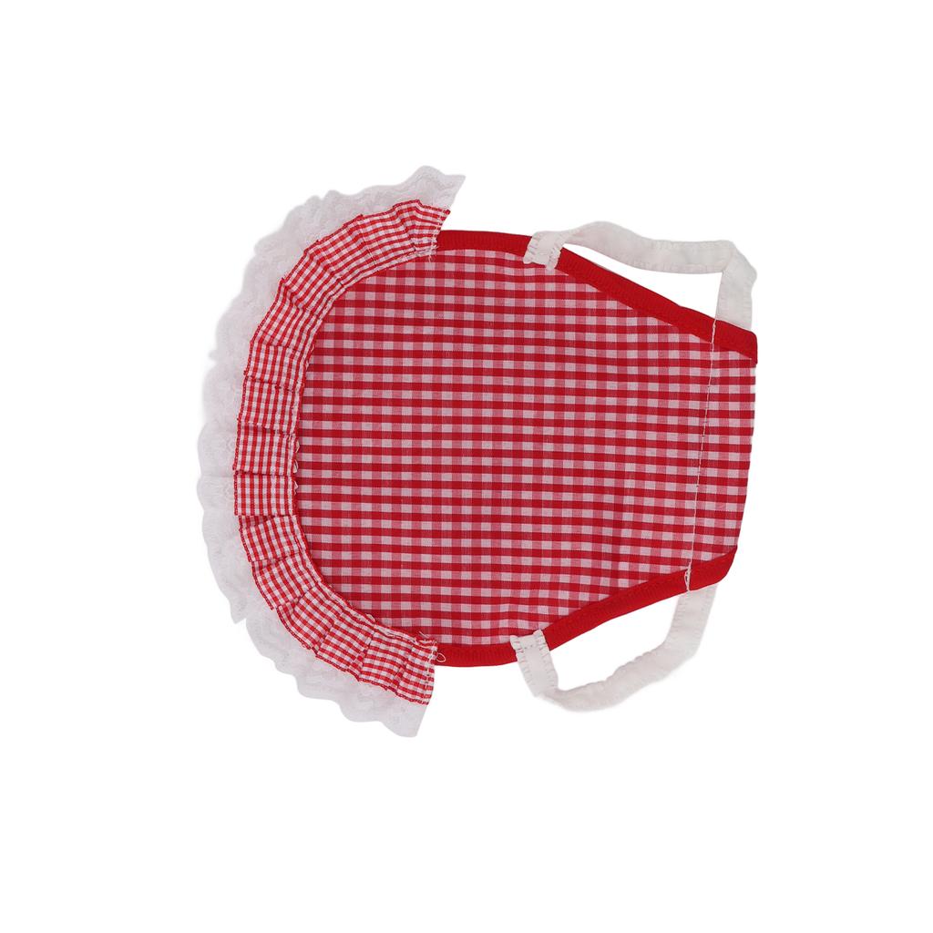 Hen Double Apron Reusable Hen Apron Poultry Protector with Elastic Straps for Small Medium and Large HenRed Grid