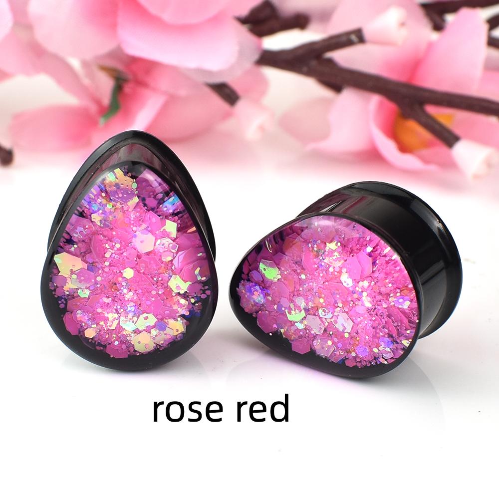 Jauges d'oreille en forme de goutte 8-30mm, Tunnels et bouchons en acrylique, civière d'oreille, Piercing corporel, bijoux pour femmes et hommes