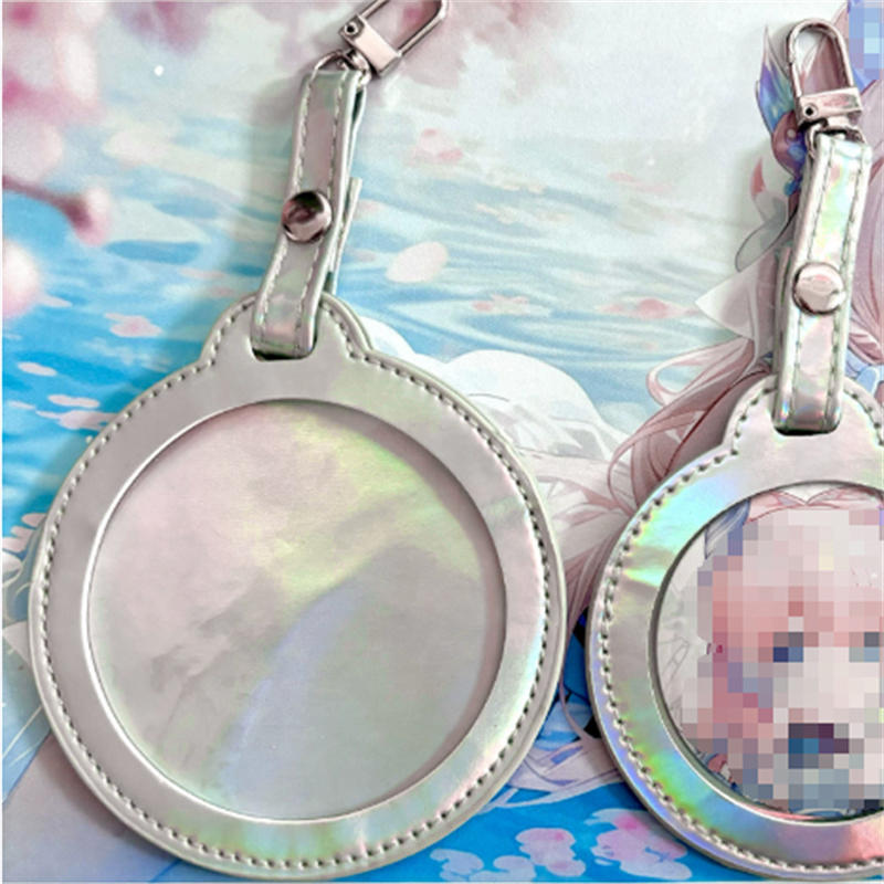 58/75mm Round Badge Protective Case Transparent Window Fan Supplies Waterproof Badge Display Bag Hangable Portable