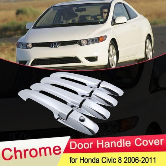 Chrome Door Handle Cover Bowl Cover Trim For Honda Civic FD 2007-2011 Gen 8th G8