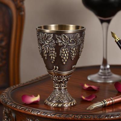 Vintage Medieval Goblet Cup Engraving Novelty Gifts Anniversary Antique Handmade Multipurpose