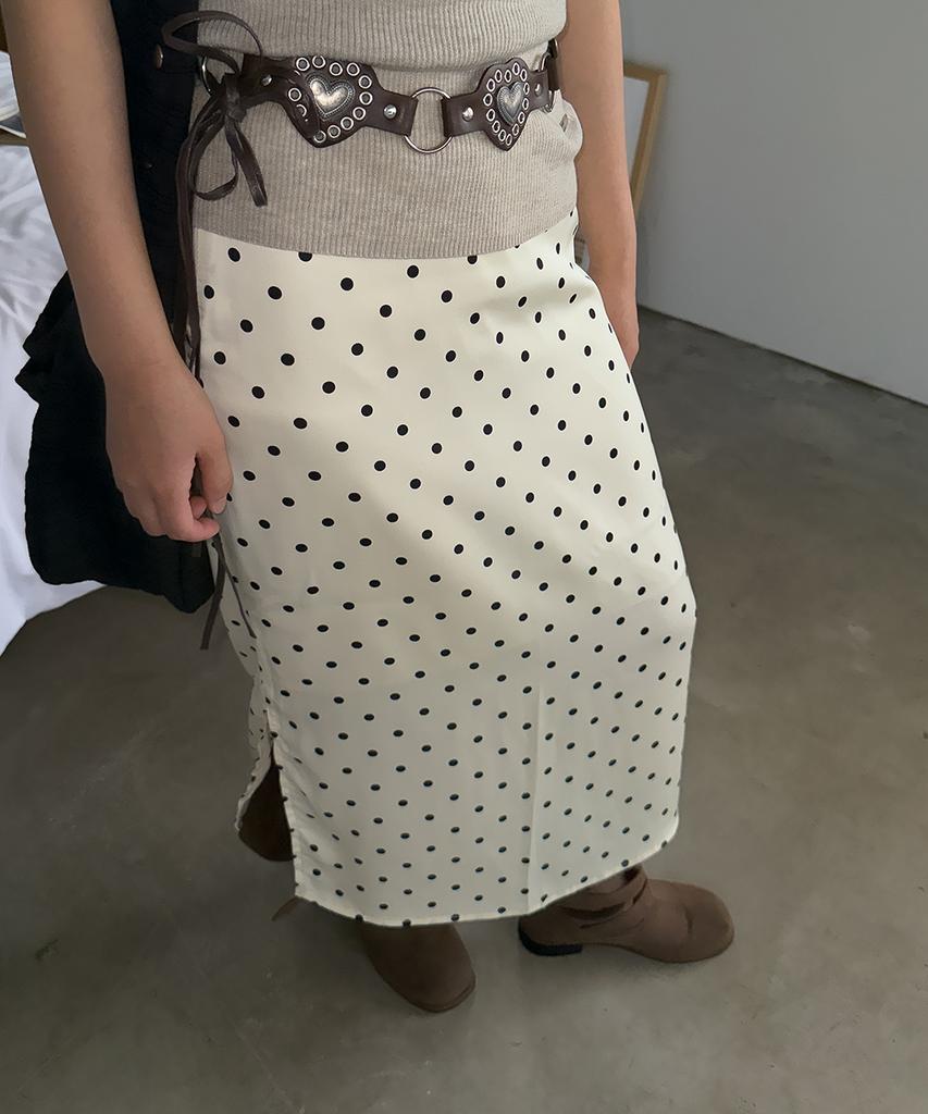 Jupe 320SHOWROOM à pois Ivoire
