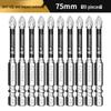 Magnetic Anti-Slip Phillips Head Electric Screwdriver Set - High Hardness, Extended Hex Socket Bits