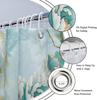 Peacock Floral Shower Curtain for Bathroom Decor 72Wx84H Extra Long Morden Teal Flowers White Gold Peony Rose Elegant