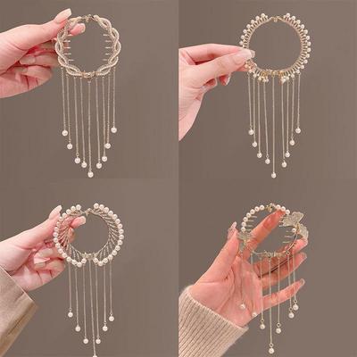 Quaste Strass Haarklammer Haarnadel Kopfschmuck im Antiken Stil