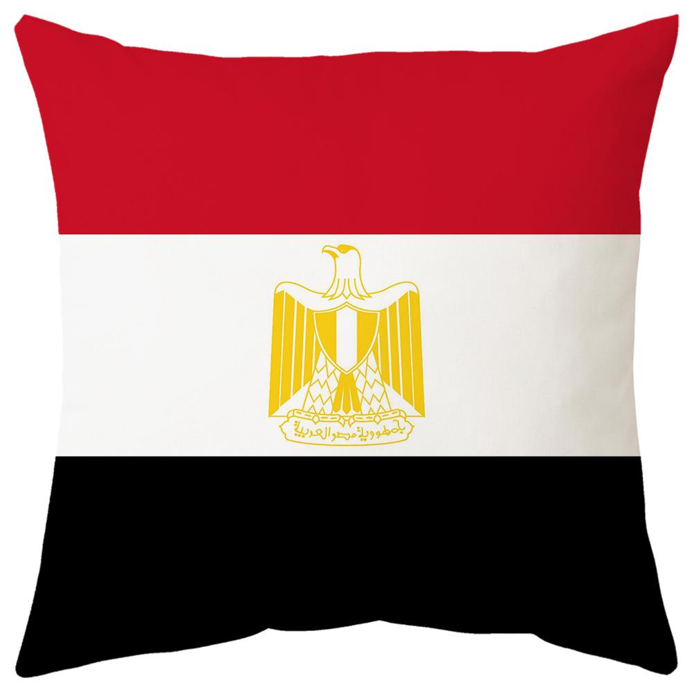 World Cup Pillow Flag National Pattern Printed Pillow Cover Seat Cushion Bedside Cushion Holiday Gift