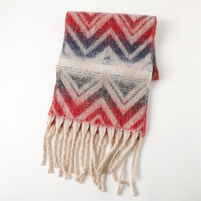 Fashion Winter Warm Women Scarf Soft Faux Cashmere Blanket Wrap Shawls Foulard Pashmina Neckerchief Poncho Tassel