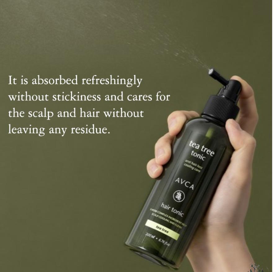 Lotion tonique anti-chute à l'arbre à thé pour cuir chevelu AVCA 200 ml