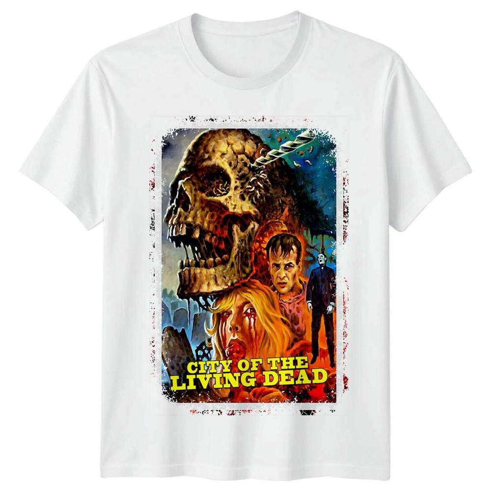 City Of The Living Dead 1980 Movie Poster Inspired Tshirt Retro Tee Unisex