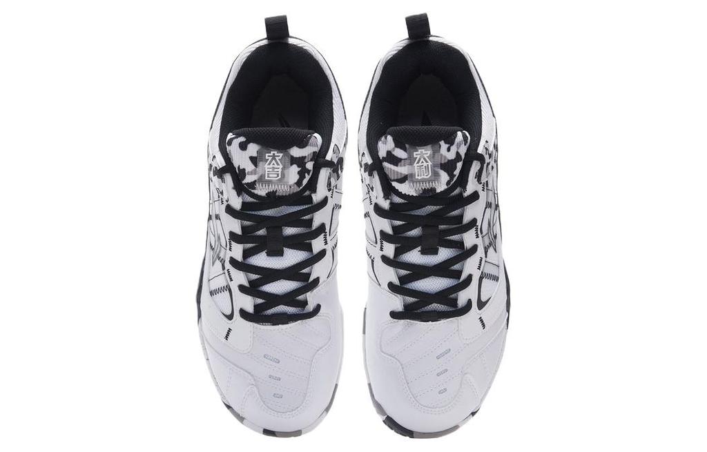 Li Ning Professional Cushioning Abrasion Resistant Support Rebound Low top Badminton Shoes Unisex White Black AYAR015-1