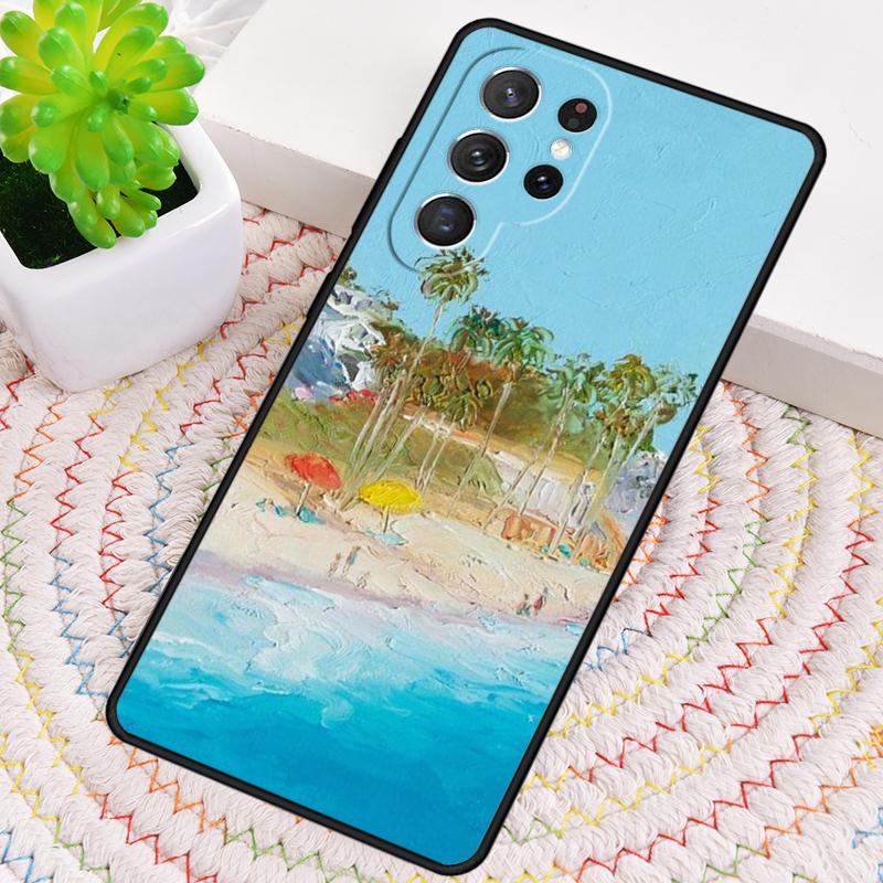 

Love Summer Beach Silicone Phone Case For Samsung Galaxy note 10 pro S26 S25 S24 S23 S22 S21 Plus S25Ultra Capa Cover Galaxy S21 FE 5G