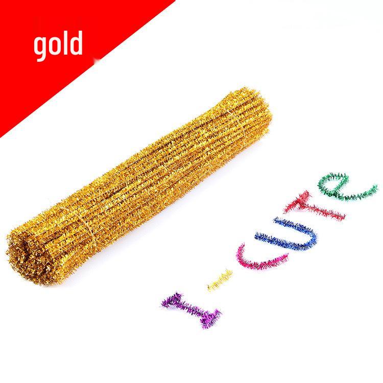 Ten-Color Glitter Chenille Stems: DIY Christmas Crafts and Children's Handicrafts