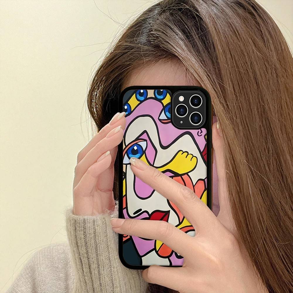 Picasso Abstrakte Kunst PC+TPU Schutzhülle Für IPhone 17 16 Pro Max 15 Plus 14 13 12 11 Hülle