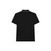Fila Letter Logo Knitted Solid Color Short Sleeve Polo Shirt Men Polo Shirts Black F11M238105FBK