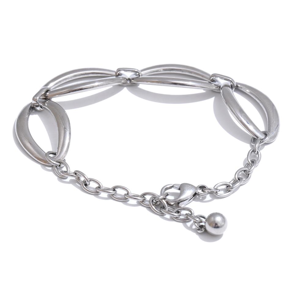 

Yhpup High Quality Stainless Steel Fashion Geometric Handmade Chain Necklace Bracelet Set Gift for Women Waterproof Jewelry 2025