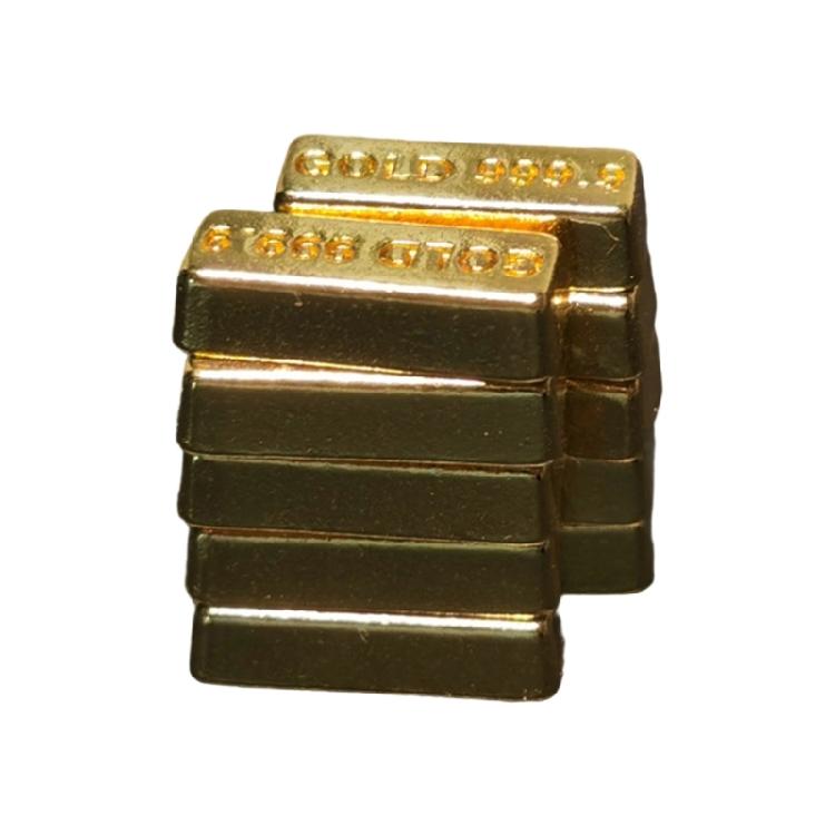 Collectible 1/12 Scale Gold Brick Mini Models Metal Construction for Creative Scene Building 1