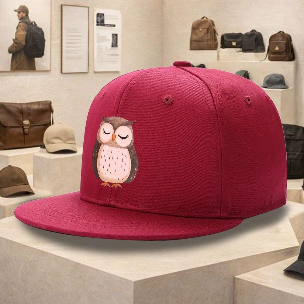 Sleeping Owl Print Polyester Baseball Cap Unisex Snapback Street Hiphop Hat Casual Outdoor