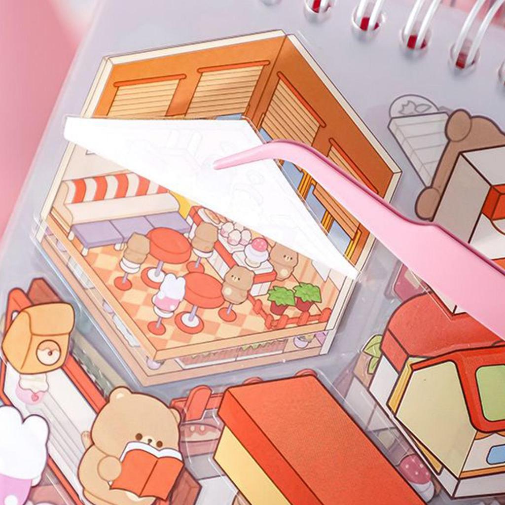 Sticker Scene Sticker 3D Scenes Decal Tapes Aesthetic Supplies Toys Games for Crafting School Classroom Camping Travel