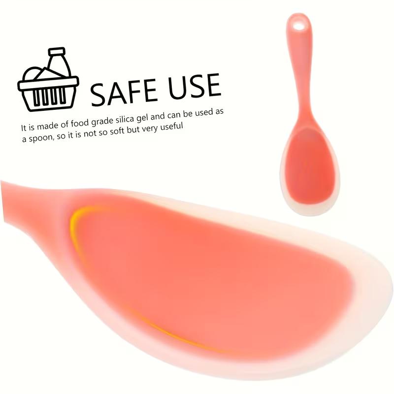 1pcs Food Grade Silicone Rice Spoon - Non-Stick & Heat Resistant, Protects Non-Stick Pots Rice Paddle Safe for Non-Stick Coating