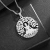 Buddha Tree of Life Color Hollow Pendant Pendant Necklace