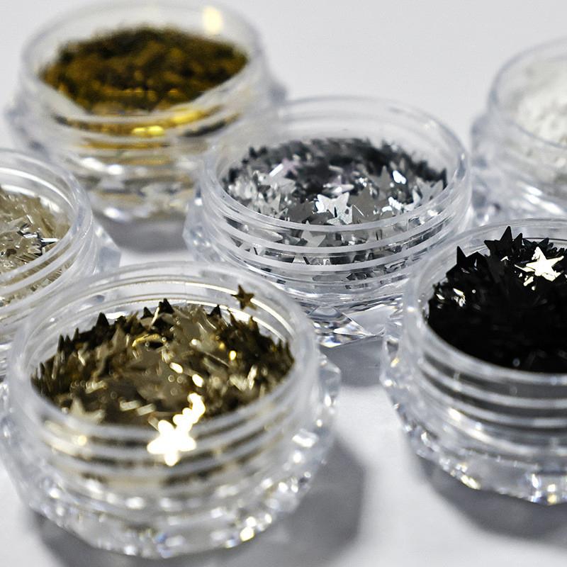 1Jar 1Mm Mini Sparkling Star Nail Glitter Sparkling Nail Decoration Nail Salon Design Cute Accessories Diy Nail Art Design