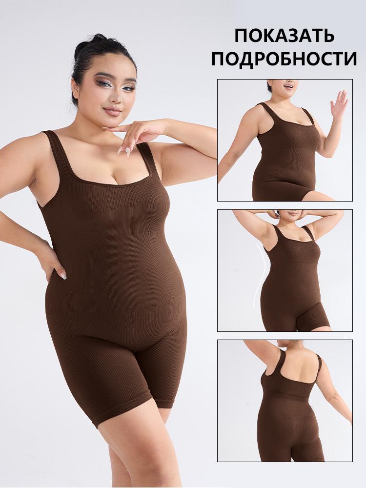 Cross-Border Plus Size Sleeveless Yoga Bodysuit: Body Shaping One-Piece Leotard & Sports Shorts