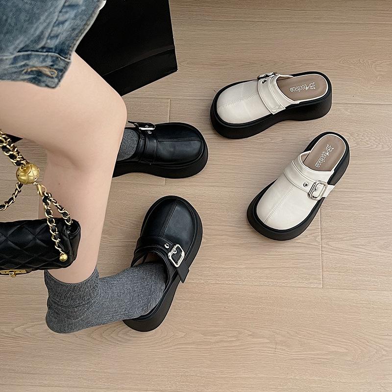 Lazy bag head half slippers new slippers sandals summer leisure children thick bottom fashion round head