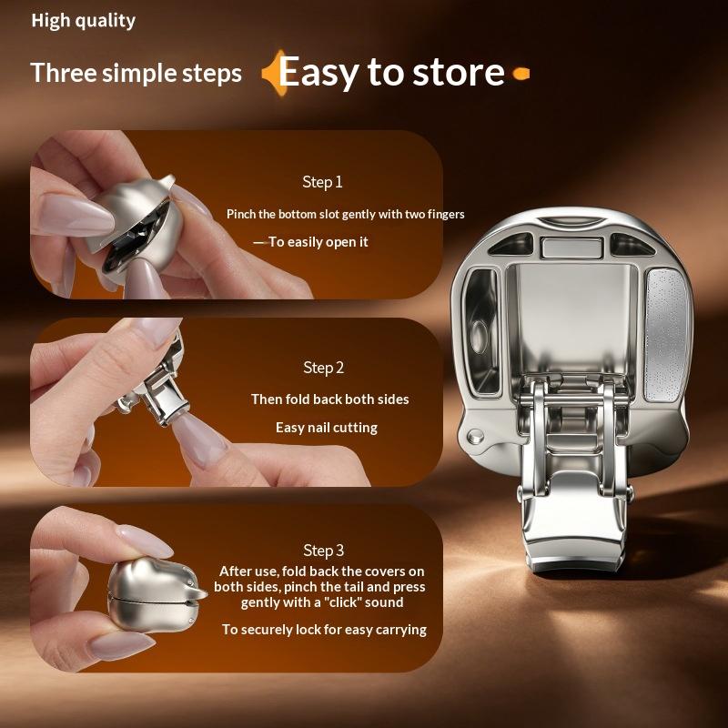 Mini Dog Head Keychain Foldable Nail Cutter Stainless Steel Nail Clippers Rotary Toenail Fingernail Manicure Trimmer Travel Tool