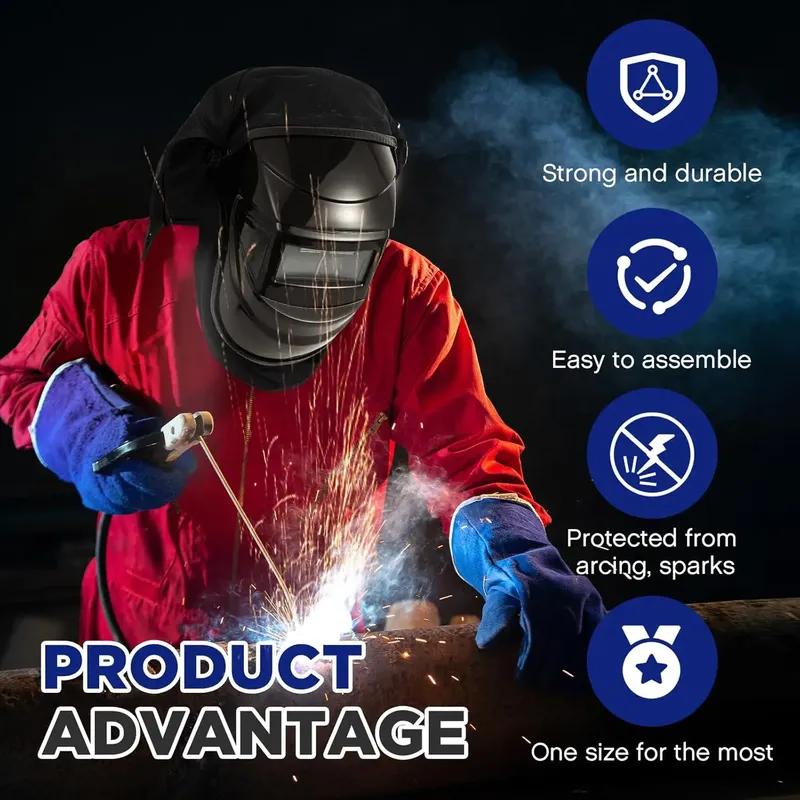 1 Sets of Welded Helmet Covers and Helmet Bib Sets, with Welded Accessories Featuring a Press Fit Seal To Protect the Neck, Suit