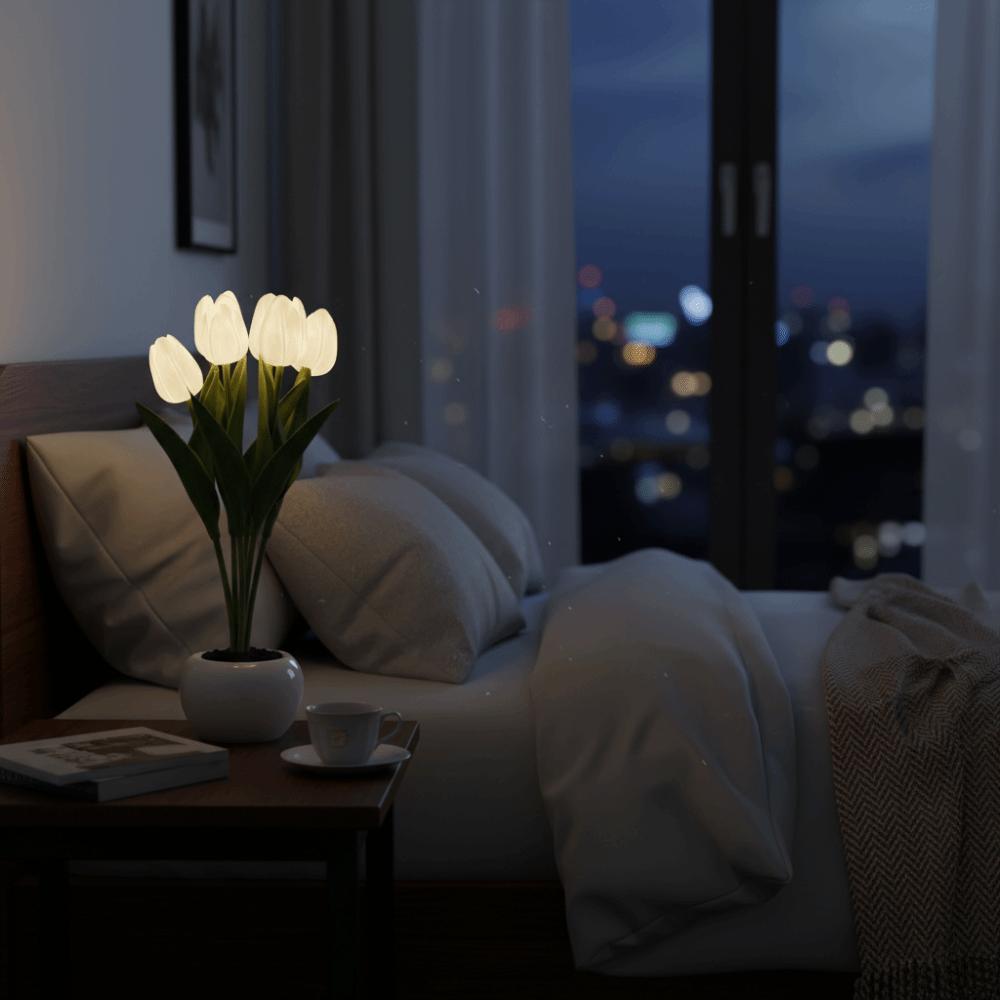 Nachtlicht LED Tulpenlampe LED Licht Simulationsblumenlampe Tulpen-Tischlampe Tischdekoration