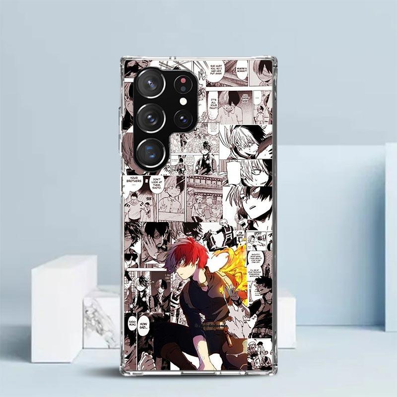 Todoroki Shoto MHA My Hero Soft Cover for Samsung Galaxy S25 Edge S26 S24 S23 Ultra Phone Case S22 S21 Plus S20 FE Print Pattern