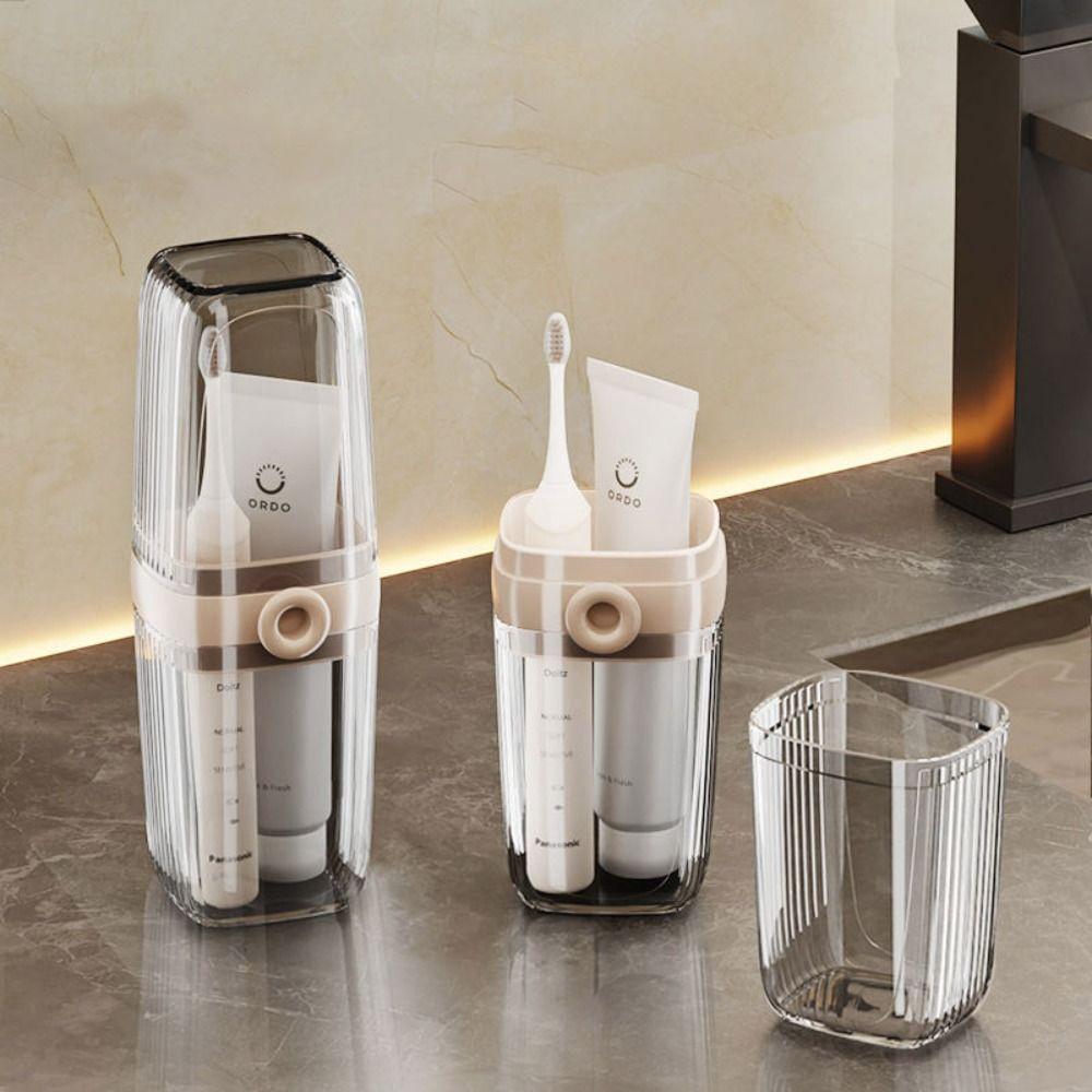 Light Luxury Brushing Cup Portable Toothbrush Holder Sturdy Mouthwash Cup  Bathroom