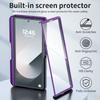 For Samsung Galaxy Z Fold 6 Phone Case With S Pen Holder, Hidden Stand, Screen Protector, Sturdy Shockproof Protective Case-Purple