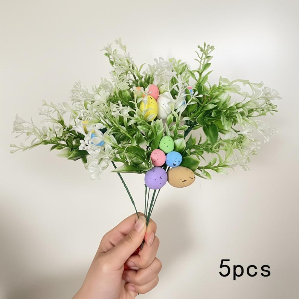 

Colorful Easter Egg Bouquet Berry Picks Berry Stems Spring Flower Bouquet Bendable Plastic Flower Ornaments Easter Celebration