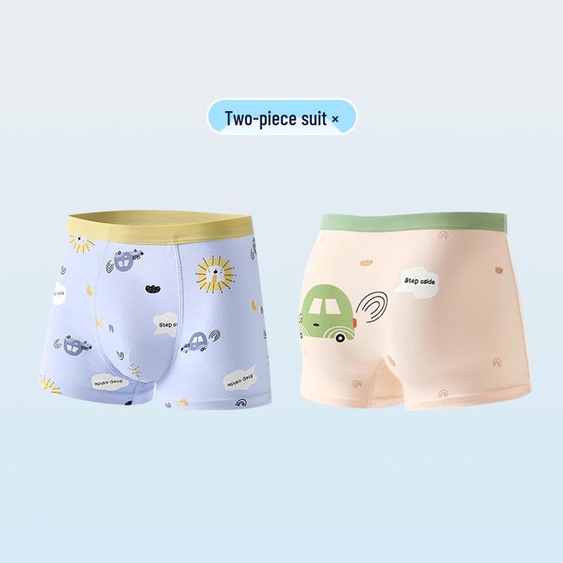 Set of 26 New Boys' Cotton Boxer Briefs - Antibacterial, Skin-Friendly, Breathable Four-Corner Shorts
