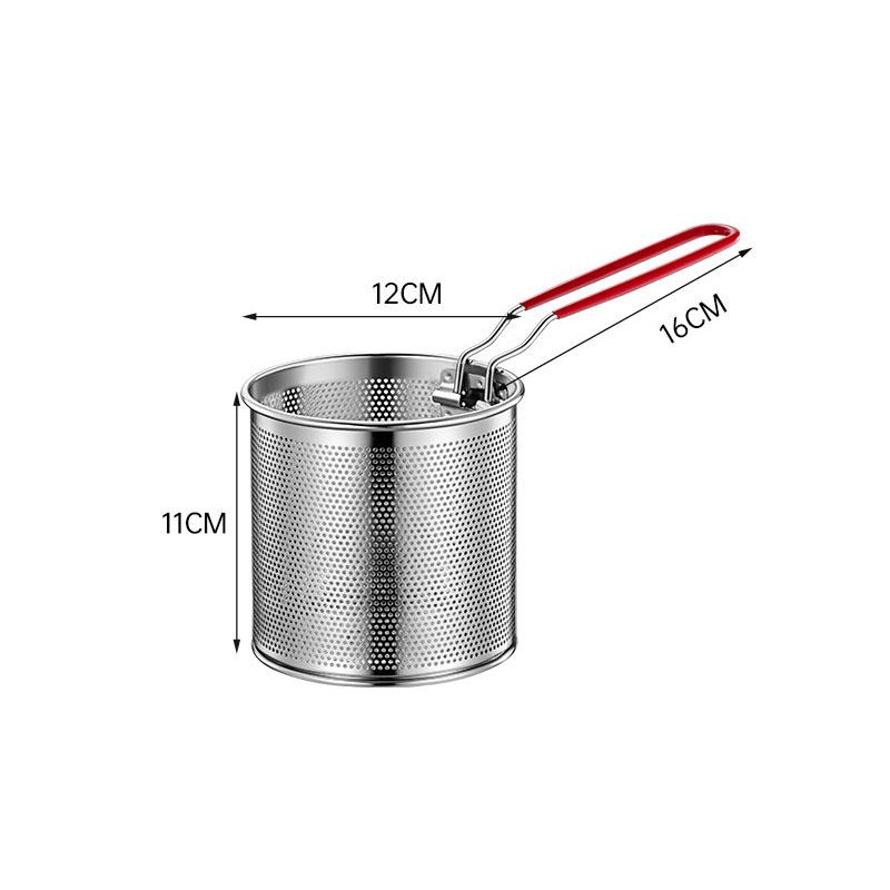 

304 Stainless Steel Frying Basket Kitchen Frying Strainer French Fries Frying Basket Tool Fishing Noodles Colander Filter Basket