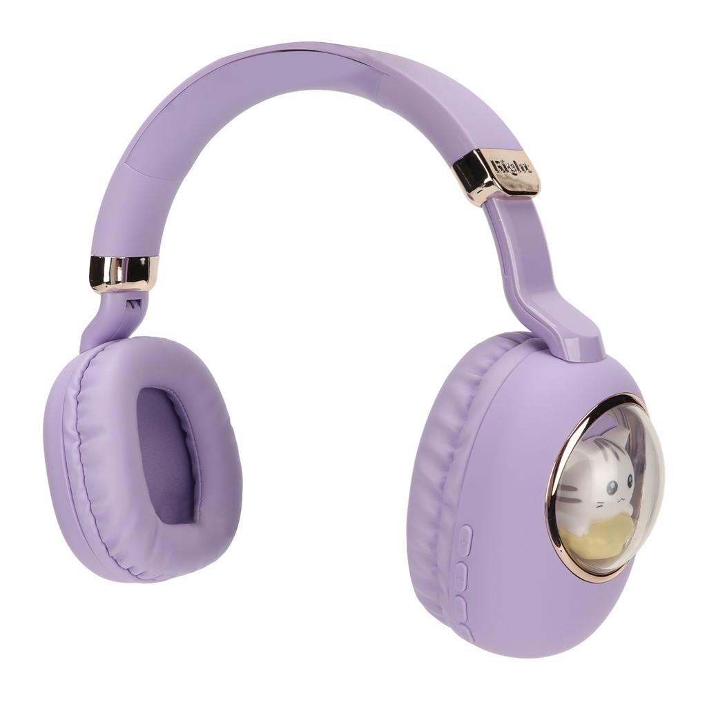 Bluetooth Gaming Headset Cute Cartoon Wired Wireless Stereo Headphone with LED Light for Games