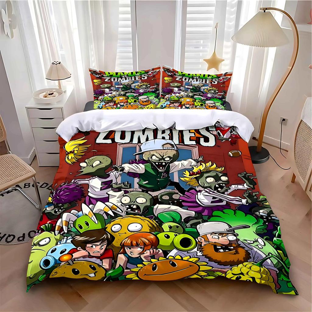 Comforter Bedding Set Adult Boy Girl Bedroom Decoration Children Gift Single Double Large Size P-Plants-Vs-Zombie