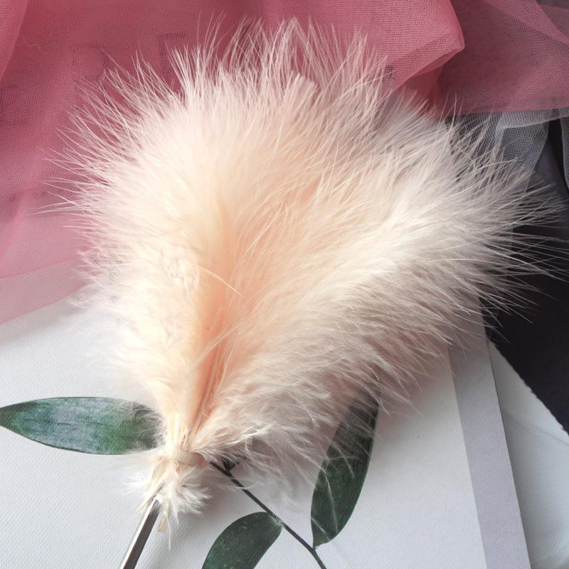 50Pcs Macaron Feather Color Turkey Full Velvet, Dream Catcher Hair Accessories Diy Handmade Materials Bouquet Stage Wedding Decoration