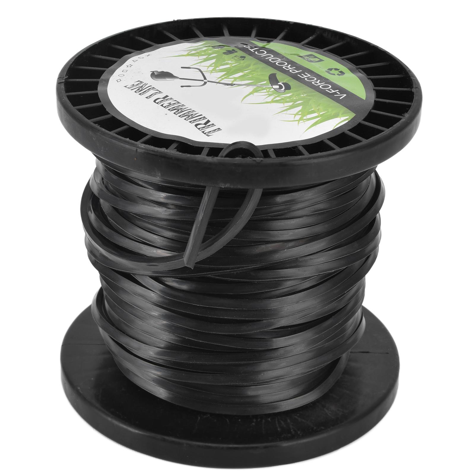 

Леска для триммера 3,3 мм Высокая эффективность резки Низкий уровень шума Квадратная черная леска для большинства газонокосилок Ферма 30 м 30m / 98.4ft