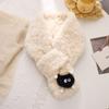 Soft Fleece Scarf Winter Warmth Cartoon Print Unisex Neck Wrap Cozy Comfortable Breathable Fashion Accessory